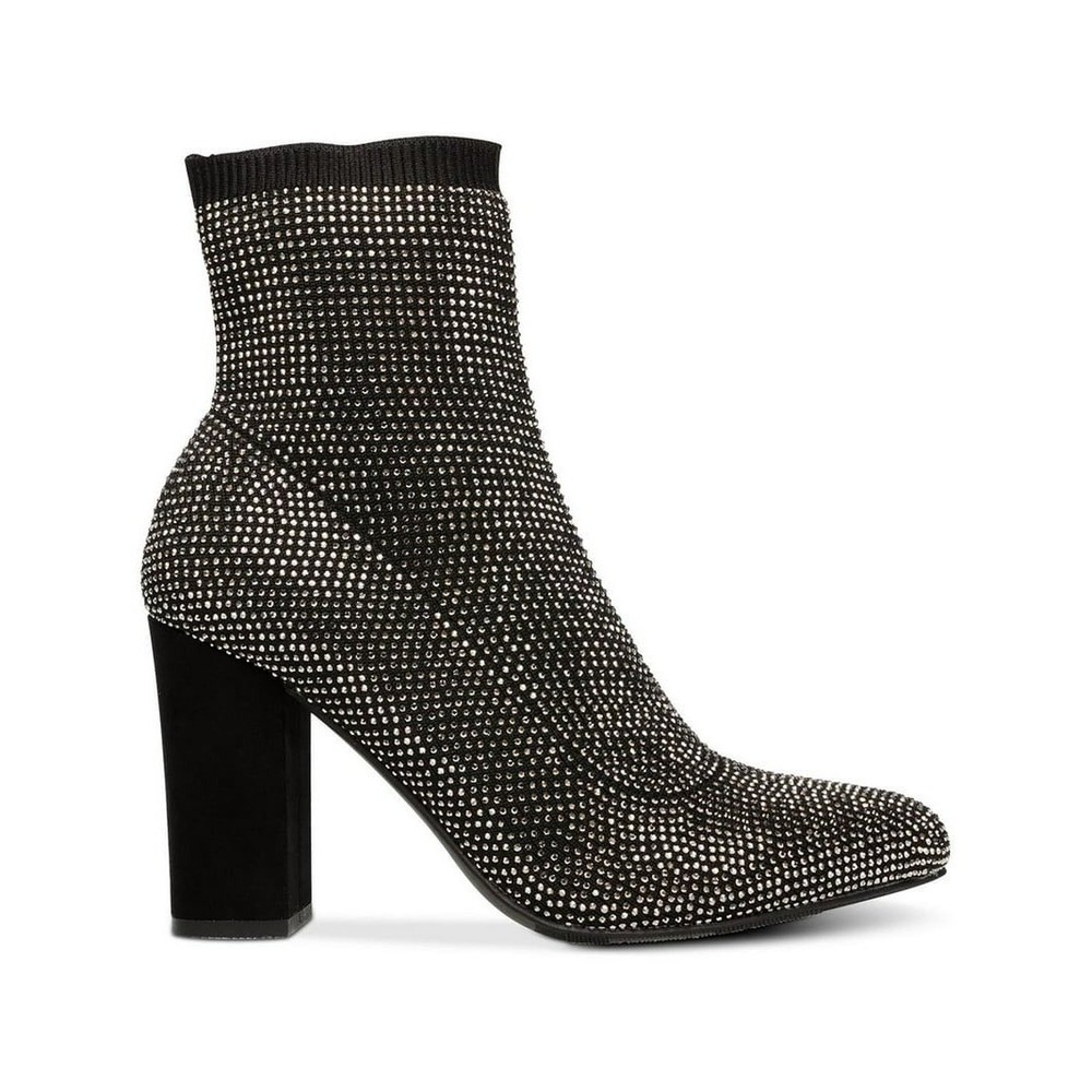 Wild Pair Baybe Bling Sock Bootie Black Rhinestone Ankle Boot Sz 5.5 NIB